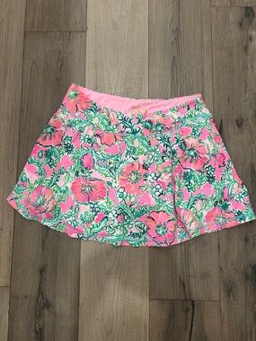 Lilly Pulitzer Luxletic Pink Floral Circle Skirt/skort